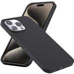 Schwarze Elegante iPhone 15 Pro Max Hüllen Art: Slim Cases Matt aus Silikon kratzfest für Herren 