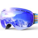 Whale Skibrille OTG, über Gläser Snowboard Skibrille für Damen, Herren Erwachsene, Anti Nebel Schneebrille 100% UV Schutz Traditionelle zylindrische Linse VLT S3 (4902)