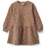 Reduzierte Braune Langärmelige Wheat Druckkleider & bedruckte Kinderkleider aus Baumwolle maschinenwaschbar für Mädchen Größe 122 für den für den Herbst 