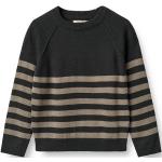 Reduzierte Schwarze Wheat Rundhals-Ausschnitt Kinderwollpullover aus Wolle Größe 98 