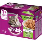 Whiskas 1+ Katzenfutter nass aus Metall mit Lachs 