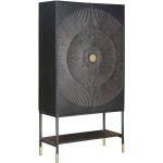 Schwarze Moderne Möbel Exclusive Holzvitrinen lackiert aus Massivholz Breite 100-150cm, Höhe 150-200cm, Tiefe 0-50cm 