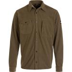 Olivgrüne Unifarbene Langärmelige Whistler Shirts mit Tasche aus Fleece für Herren Größe 3 XL für den für den Winter 