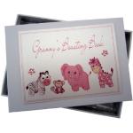Pinke White Cotton Cards Babyalben aus Acrylglas 