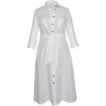 Reduzierte Weiße Unifarbene White Label Maxi Rundhals-Ausschnitt Sommerkleider aus Leinen für Damen Größe XS 