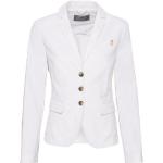 Reduzierte Weiße Unifarbene White Label Baumwollblazer aus Baumwolle für Damen 
