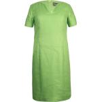 Grüne Mini V-Ausschnitt Minikleider & kurze Kleider mit Reißverschluss aus Leinen für Damen Größe XS 