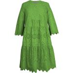 Grüne Stufenkleider aus Baumwolle für Damen Größe S 