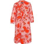 Orange White Label Stehkragen Sommerkleider mit Puffärmeln aus Baumwolle für Damen Größe XS 