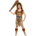 Braune Steinzeit-Kostüme für Kinder Größe 38 