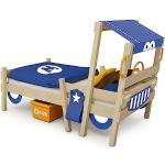 Wickey Polizeiautobett Crazy Sparky Fun Kinderbett 90x200cm mit Lattenboden - Holzbett aus Massivholz mit Spielzeugzubehör für Kinder - individuell Gestaltbar