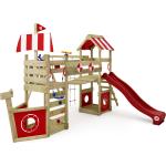 Rote Wickey Spieltürme & Stelzenhäuser aus Massivholz mit Kletterwand 