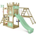 Pastellgrüne Wickey Spieltürme & Stelzenhäuser aus Massivholz mit Schaukel 