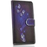WicoStar Book Style Handy Tasche kompatibel mit Sony Xperia Z2 - Design No.1 - Cover Case Hülle Etui Wallet - Kunstleder Textil Kunststoff