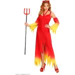 Reduzierte Rote Widmann V-Ausschnitt Teufel-Kostüme aus Polyester für Damen Größe S 