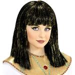 Widmann 74960 - Kinderperücke Cleopatra, schwarz, mit goldenem Lametta, Ägypterin, Karneval, Mottoparty