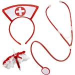 Rote Widmann Krankenschwester-Kostüme aus Spitze für Herren 