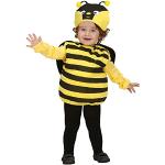 Widmann - Kinderkostüm Bienchen, Kostüm mit Flügeln und Kopfbedeckung, Karneval, Mottoparty