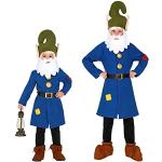 "GNOME" (jacket, belt, hat with beard) - (140 cm / 8-10 Years)