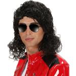 Schwarze Michael Jackson Faschingsperücken & Karnevalsperücken für Herren 