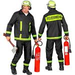Schwarze Widmann Feuerwehr-Kostüme für Herren Größe S 
