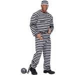 Widmann - Kostüm Häftling, Oberteil mit Hose und Kopfbedeckung, Gefangener, Sträfling, Karneval, Halloween, Mottoparty