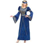 Blaue Barock-Kostüme für Damen Größe 3 XL 