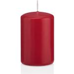 Rote 18 cm Wiedemann Kerzen Runde Stumpenkerzen 24-teilig 