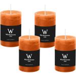 Orange Wiedemann Kerzen Runde Adventskerzen strukturiert 4-teilig 