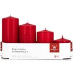 Rote 60 cm Wiedemann Kerzen Stumpenkerzen rußfrei 4-teilig 