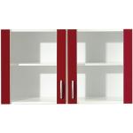 Hellgraue WIHO Küchen Küchenhängeschränke & Wrasenschränke aus Glas Breite 100-150cm, Höhe 0-50cm, Tiefe 50-100cm 