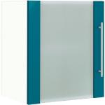 wiho Küchen Glashängeschrank »Flexi2« Breite 50 cm, blau, ozeanblau/weiß