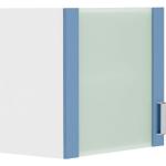 wiho Küchen Glashängeschrank »Husum« Front mit Glaseinsatz, blau, himmelblau/weiß