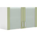 Grüne WIHO Küchen Küchenhängeschränke & Wrasenschränke matt aus Glas Breite 100-150cm, Höhe 0-50cm, Tiefe 50-100cm 