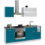 Blaue WIHO Küchen Einbauküchen Breite 200-250cm 