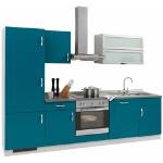 Blaue Moderne WIHO Küchen Einbauküchen Breite 250-300cm 