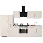 Küchenzeile WIHO KÜCHEN "Cali" Komplettküchen-Sets beige (cashmere, granit grau) Küchenzeilen mit Elektrogeräte E-Geräten, Breite 310 cm