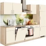 wiho Küchen Küchenzeile »Kiel«, mit E-Geräten, Breite 280 cm, gelb, Vanille