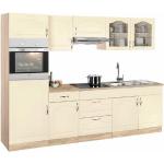 wiho Küchen Küchenzeile »Linz«, ohne E-Geräte, Breite 270 cm, gelb, vanillefarben