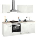Weiße WIHO Küchen Küchenmöbel aus Beton Breite 200-250cm, Höhe 200-250cm, Tiefe 50-100cm 