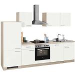 Weiße WIHO Küchen Küchenmöbel aus Edelstahl Breite 250-300cm, Höhe 250-300cm, Tiefe 50-100cm 