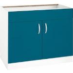 wiho Küchen Spülenschrank Flexi, Breite 100 cm blau Spülenschränke Küchenschränke Küchenmöbel