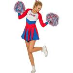 Rote Cheerleader-Kostüme aus Polyester für Damen Größe L 