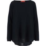 Reduzierte Dunkelblaue Kaschmir-Pullover aus Wolle für Damen Größe L 