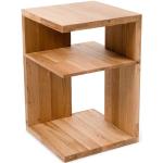 Braune Moderne Quadratische Beistelltische Holz geölt aus Massivholz Breite 0-50cm, Höhe 50-100cm, Tiefe 0-50cm 