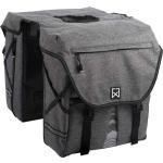 Anthrazitfarbene Willex Kunststoffgepäckträgertaschen 28l mit Reißverschluss 