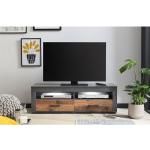 Anthrazitfarbene TV-Lowboards & Fernsehtische aus Holz mit Schublade Breite 100-150cm, Höhe 0-50cm, Tiefe 0-50cm 