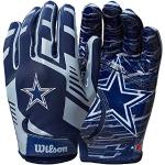 Wilson Handschuhe NFL TEAM SUPER GRIP, Einheitsgröße für Jugendliche, Silikon/Stretch-Lycra