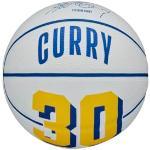 Wilson Basketball, NBA Player Icon Mini, Stephen Curry, Golden State Warriors, Outdoor und Indoor, Größe: 3, Blau/Gelb