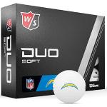 Wilson Staff 2023 Duo Soft NFL Golfbälle - 12 Bälle, weiß, Los Angeles Chargers